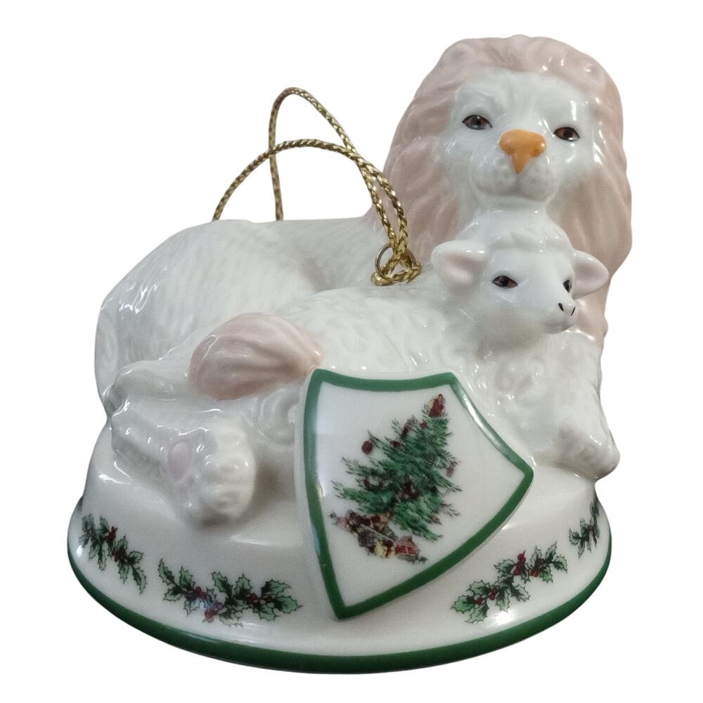 Spode Peaceable Kingdom Christmas Ornament Lion Lamb